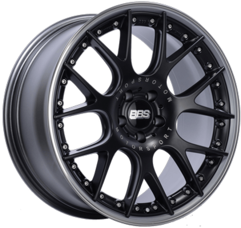Kies-Motorsports BBS BBS CH-RII 21x10.5 5x112 ET17 CB66.5 Black Center Platinum Lip SS Rim Prot Wheel -82mm PFS/Clip Req