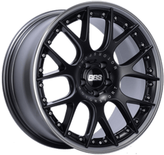 Kies-Motorsports BBS BBS CH-RII 21x10.5 5x112 ET17 CB66.5 Black Center Platinum Lip SS Rim Prot Wheel -82mm PFS/Clip Req