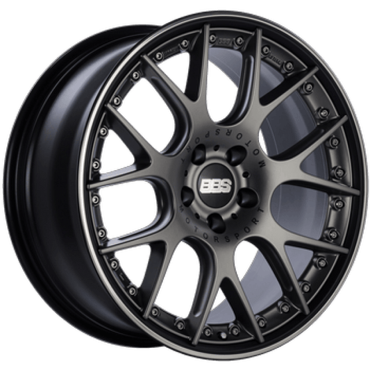 Kies-Motorsports BBS BBS CH-RII 21x10.5 5x112 ET17 CB66.5 Platinum Center Black Rim w/ SS Rim Prot Wheel -82mm PFS Req