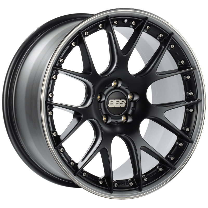 Kies-Motorsports BBS BBS CH-RII 21x10.5 5x120 ET35 Satin Black Center Platinum Lip SS Rim Prot Wheel -82mm PFS/Clip Req Main image