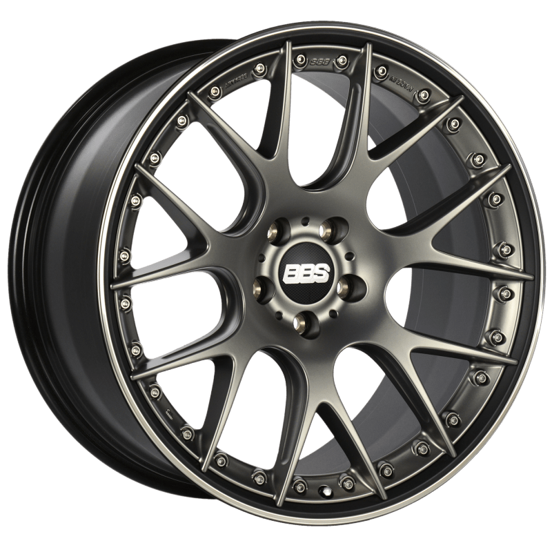 Kies-Motorsports BBS BBS CH-RII 21x10.5 5x120 ET35 Satin Platinum Center Black Lip SS Rim Prot Wheel -82mm PFS/Clip Req Main image