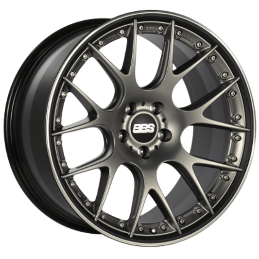 Kies-Motorsports BBS BBS CH-RII 22x11.5 5x120 ET34 Satin Platinum Center Black Lip SS Rim Protector Wheel - 82mm PFS Req.