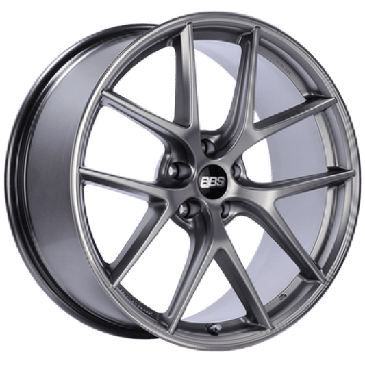 Kies-Motorsports BBS BBS CI-R 19x8 5x114.3 ET38 PFS Platinum Silver Polished Rim Protector Wheel -82mm PFS/Clip Req