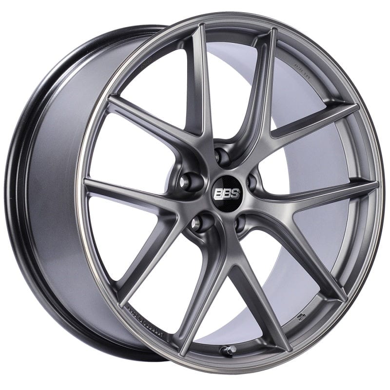 Kies-Motorsports BBS BBS CI-R 19x9 5x120 ET44 Platinum Satin Rim Protector Wheel -82mm PFS/Clip Required