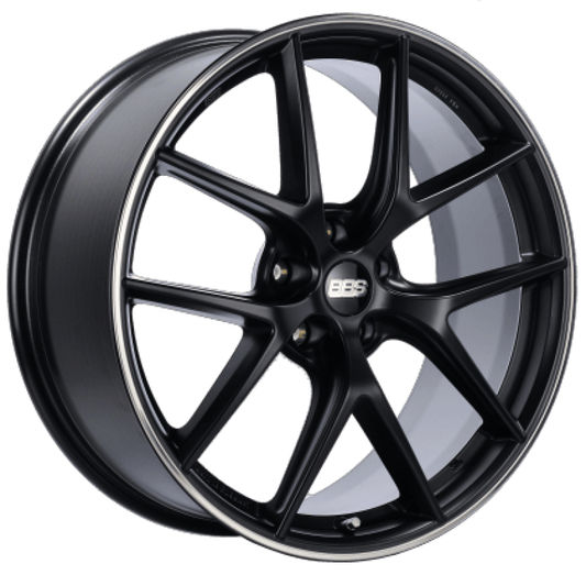 Kies-Motorsports BBS BBS CI-R 20x10.5 5x112 ET35 Satin Black Polished Rim Protector Wheel -82mm PFS/Clip Required