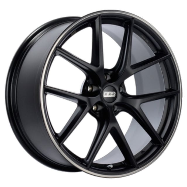 Kies-Motorsports BBS BBS CI-R 20x11.5 5x112 ET40 Satin Black Polished Rim Protector Wheel -82mm PFS/Clip Required Main image