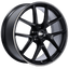 Kies-Motorsports BBS BBS CI-R 20x9.5 5x114.3 ET40 Satin Black Polished Rim Protector Wheel 82mm PFS/Clip Required