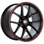 Kies-Motorsports BBS BBS CI-R Nurburgring Edition 19x9 5x112 ET42 Satin Black/Red Lip Wheel - 82mm PFS Required