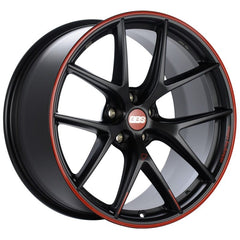 Kies-Motorsports BBS BBS CI-R Nurburgring Edition 19x9 5x112 ET42 Satin Black/Red Lip Wheel - 82mm PFS Required