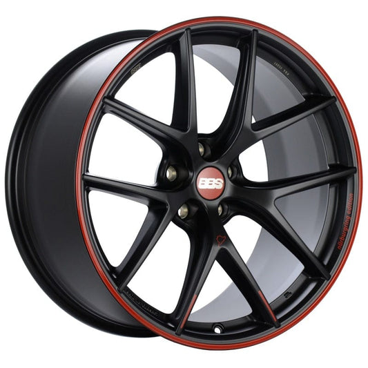 Kies-Motorsports BBS BBS CI-R Nurburgring Edition 20x10 5x112 ET25 Satin Black/Red Lip Wheel - 82mm PFS/Clip Req.