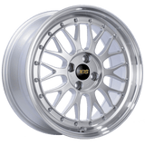 Kies-Motorsports BBS BBS LM 17x7.5 4x100 ET40 Diamond Silver Center Diamond Cut Lip Wheel -70mm PFS/Clip Required