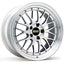 Kies-Motorsports BBS BBS LM 17x8.5 5x120 ET18 Diamond Silver Center Diamond Cut Lip Wheel -82mm PFS/Clip Required