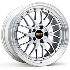 Kies-Motorsports BBS BBS LM 17x8.5 5x120 ET18 Diamond Silver Center Diamond Cut Lip Wheel -82mm PFS/Clip Required