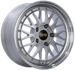 Kies-Motorsports BBS BBS LM 17x8 5x120 ET40 CB72.5 Diamond Silver Center / Diamond Cut Lip Wheel PFS/Clip Required