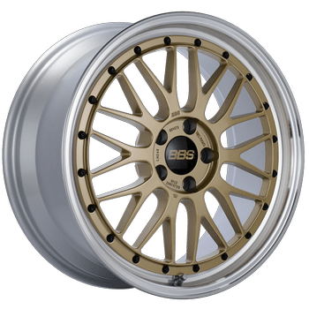 Kies-Motorsports BBS BBS LM 18x8.5 5x114.3 ET38 Gold Center Diamond Cut Lip Wheel - 82mm PFS Required