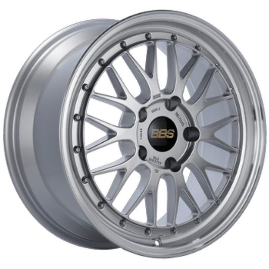 Kies-Motorsports BBS BBS LM 18x8 5x114.3 ET40 Diamond Silver Center Diamond Cut Lip Wheel - 82mm PFS/Clip Required