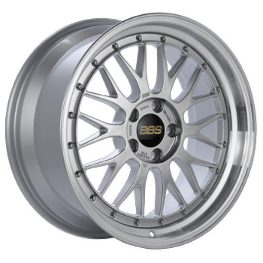 Kies-Motorsports BBS BBS LM 18x9 5x114.3 ET42 Diamond Silver Center Diamond Cut Lip Wheel - 82mm PFS/Clip Required