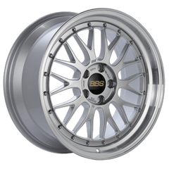 Kies-Motorsports BBS BBS LM 18x9 5x114.3 ET42 Diamond Silver Center Diamond Cut Lip Wheel - 82mm PFS/Clip Required