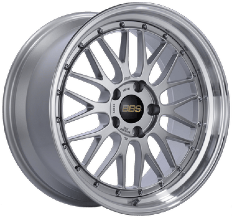 Kies-Motorsports BBS BBS LM 19x10 5x114.3 ET22 PFS Diamond Silver Center Diamond-Cut Rim Wheel - PFS/Clip Req