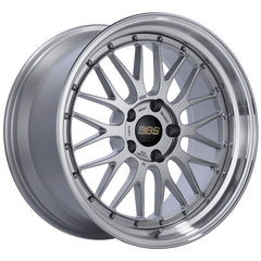 Kies-Motorsports BBS BBS LM 19x10 5x120 ET25 Diamond Silver Center Diamond Cut Lip Wheel -82mm PFS/Clip Required
