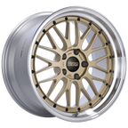Kies-Motorsports BBS BBS LM 19x10 5x120 ET25 Gold Center Polished Lip Wheel -82mm PFS/Clip Required