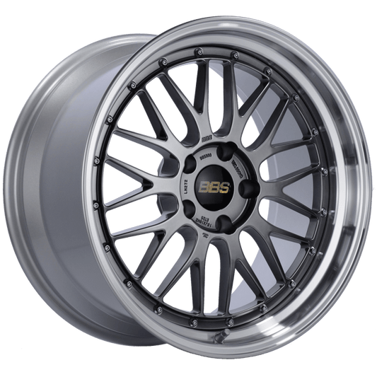 Kies-Motorsports BBS BBS LM 19x8.5 5x112 ET32 Diamond Black Center Diamond Cut Lip Wheel -82mm PFS/Clip Required