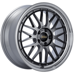 Kies-Motorsports BBS BBS LM 19x8.5 5x112 ET48 Diamond Black Center Diamond Cut Lip Wheel -82mm PFS/Clip Required