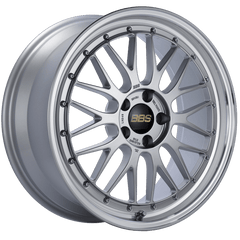 Kies-Motorsports BBS BBS LM 19x8.5 5x112 ET48 Diamond Silver Center Diamond Cut Lip Wheel -82mm PFS/Clip Required