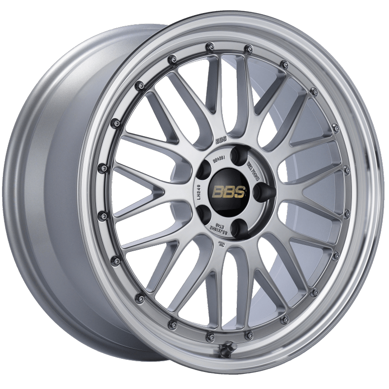 Kies-Motorsports BBS BBS LM 19x8.5 5x112 ET48 Diamond Silver Center Diamond Cut Lip Wheel -82mm PFS/Clip Required