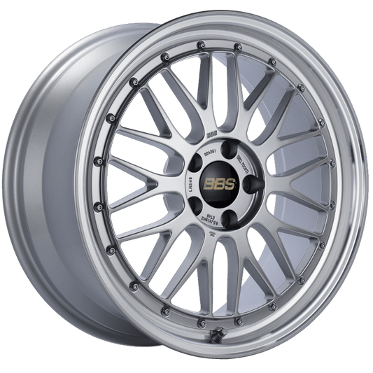 Kies-Motorsports BBS BBS LM 19x8.5 5x112 ET48 Diamond Silver Center Diamond Cut Lip Wheel -82mm PFS/Clip Required