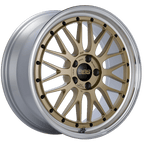 Kies-Motorsports BBS BBS LM 19x8.5 5x112 ET48 Gold Center Diamond Cut Lip Wheel -82mm PFS/Clip Required