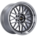 Kies-Motorsports BBS BBS LM 19x9.5 5x120 ET48 Diamond Black Center Diamond Cut Lip Wheel -82mm PFS/Clip Required