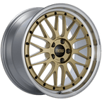 Kies-Motorsports BBS BBS LM 19x9 5x112 ET42 Gold Center Diamond Cut Lip Wheel -82mm PFS/Clip Required