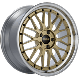 Kies-Motorsports BBS BBS LM 19x9 5x112 ET42 Gold Center Diamond Cut Lip Wheel -82mm PFS/Clip Required