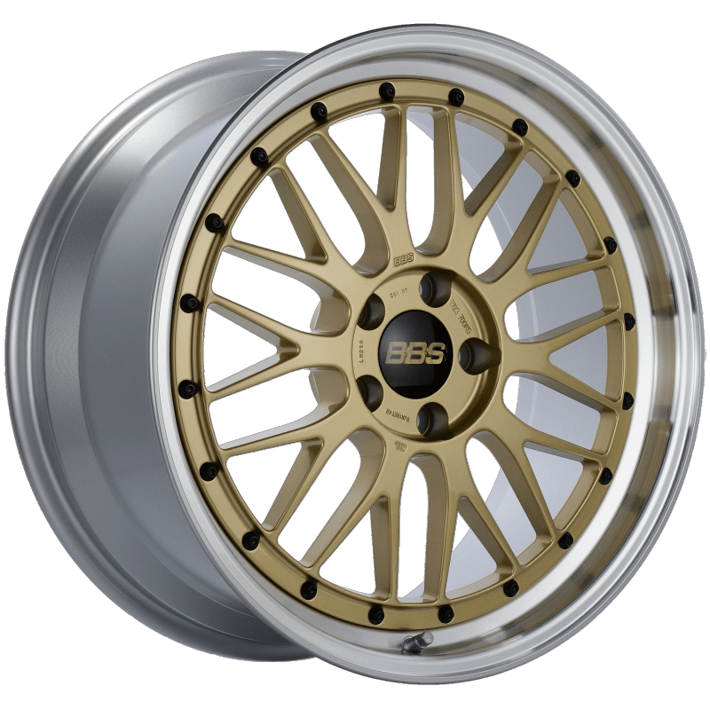 BBS LM 19x9 5x112 ET42 Gold Center Diamond Cut Lip Wheel -82mm PFS/Clip Required Secondary image