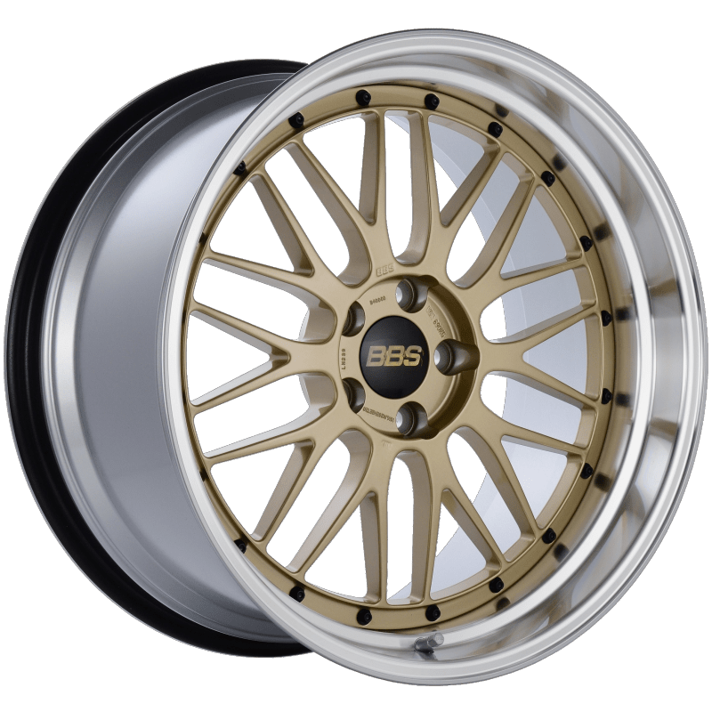 Kies-Motorsports BBS BBS LM 20x10.5 5x114.3 ET20 CB66 Gold Center Diamond Cut Lip Wheel