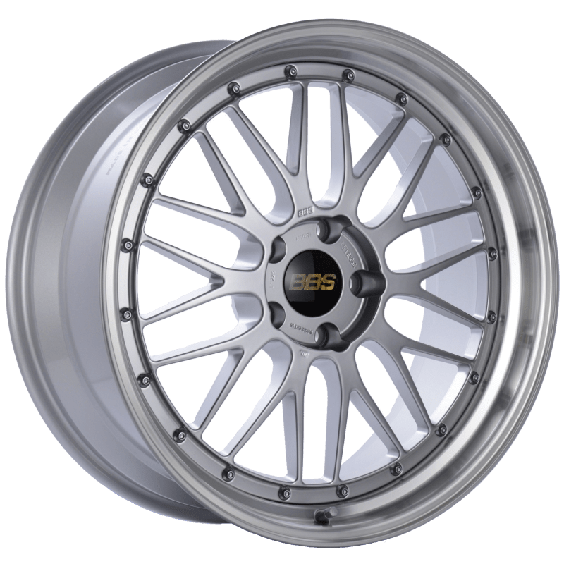 Kies-Motorsports BBS BBS LM 20x8.5 5x120 ET32 Diamond Silver Center Diamond Cut Lip Wheel -82mm PFS/Clip Required