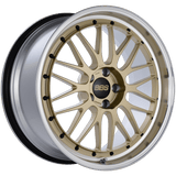 Kies-Motorsports BBS BBS LM 20x9.5 5x114.3 ET40 CB66 Gold Center Diamond Cut Lip Wheel