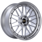 Kies-Motorsports BBS BBS LM 20x9.5 5x120 ET37 Diamond Silver Center Diamond Cut Lip Wheel -82mm PFS/Clip Required