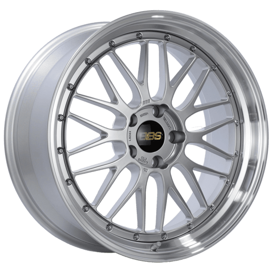 Kies-Motorsports BBS BBS LM 20x9 5x120 ET20 Diamond Silver Center Diamond Cut Lip Wheel -82mm PFS/Clip Required