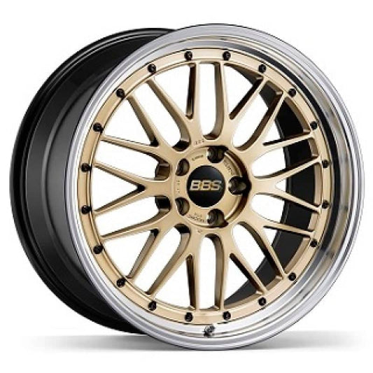 Kies-Motorsports BBS BBS LM 21x12 5x130 ET64 CB71.6 Gold Wheel w/ Diamond Cut Machined Lip