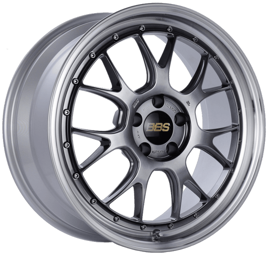 Kies-Motorsports BBS BBS LM-R 19x8.5 5x112 ET38 Diamond Black Center Diamond Cut Lip Wheel -82mm PFS/Clip Required