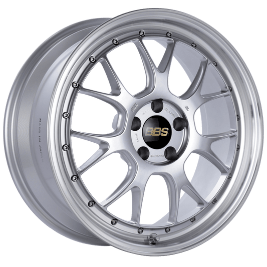 Kies-Motorsports BBS BBS LM-R 19x8.5 5x112 ET38 Diamond Silver Center Diamond Cut Lip Wheel -82mm PFS/Clip Required