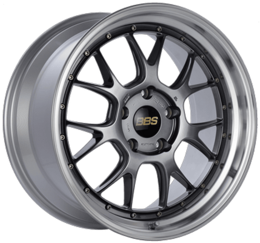 Kies-Motorsports BBS BBS LM-R 19x9.5 5x112 ET38 Diamond Black Center Diamond Cut Lip Wheel -82mm PFS/Clip Required