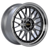 Kies-Motorsports BBS BBS LM-R 19x9.5 5x114.3 ET38 Diamond Black Center Diamond Cut Lip Wheel - 82mm PFS Required