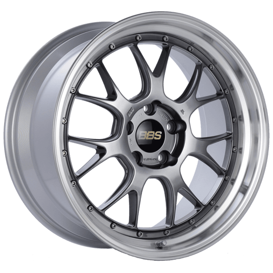 Kies-Motorsports BBS BBS LM-R 19x9.5 5x120 ET25 Diamond Black Center Diamond Cut Lip Wheel -82mm PFS/Clip Required