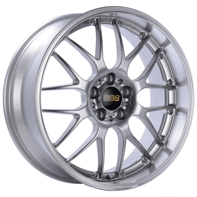 Kies-Motorsports BBS BBS RS-GT 18x8.5 5x120 ET15 Diamond Silver Center Diamond Cut Lip Wheel -82mm PFS/Clip Required Main image