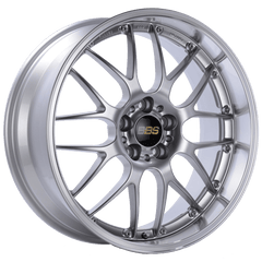 Kies-Motorsports BBS BBS RS-GT 19x10 5x120 ET25 Diamond Silver Center Diamond Cut Lip Wheel -82mm PFS/Clip Required