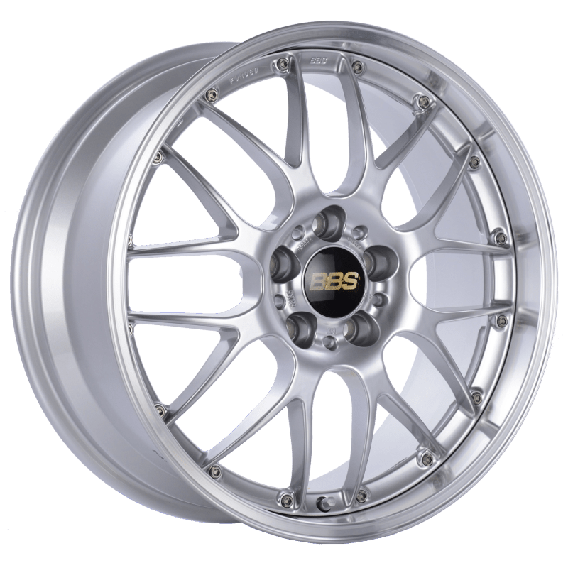 Kies-Motorsports BBS BBS RS-GT 19x8.5 5x112 ET32 Diamond Silver Center Diamond Cut Lip Wheel -82mm PFS/Clip Required