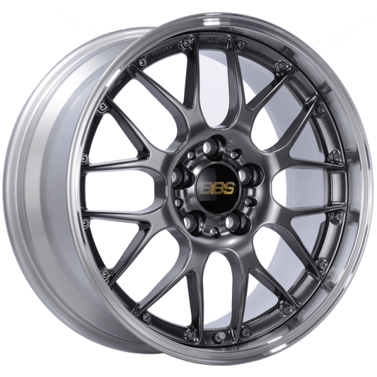 Kies-Motorsports BBS BBS RS-GT 20x8.5 5x114.3 ET43 Diamond Black Center Diamond Cut Lip Wheel -82mm PFS/Clip Required